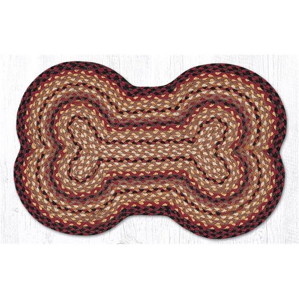 Capitol Importing Co 18 x 28 in Braided Dog Bone Shaped Rug Black Cherry Chocolate  Cream 63LG371DB